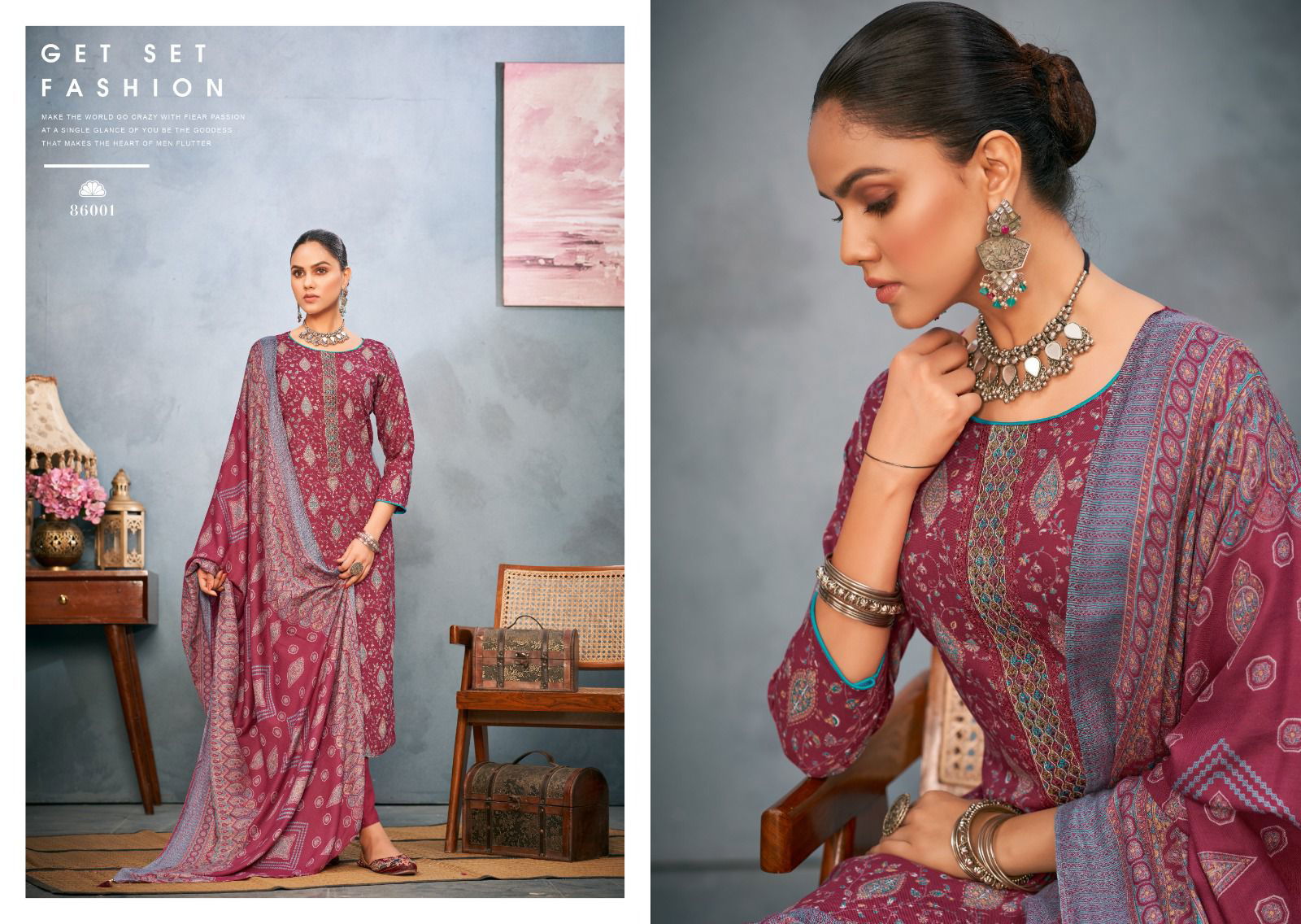 Adaah Vol 2 By Nishant Designer Viscose Pashmina Dress Material Wholesale Market in Surat
